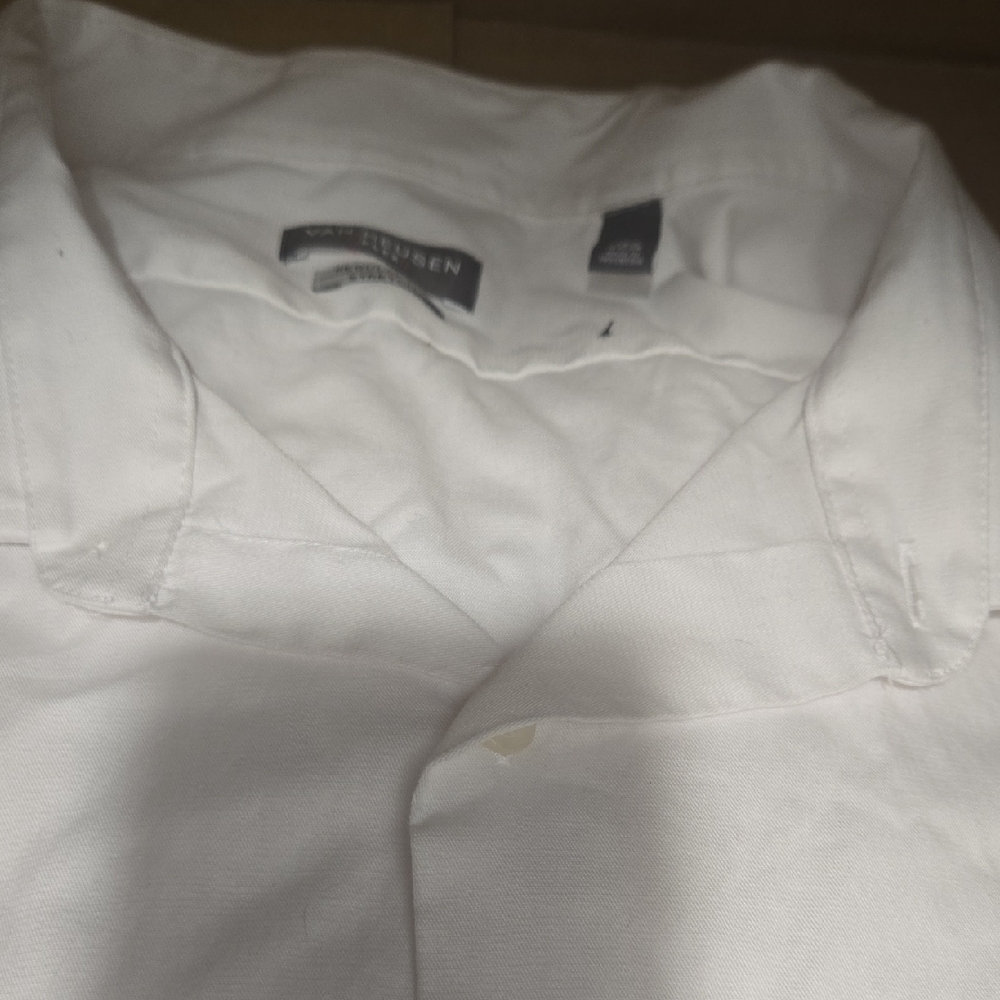 Van Heusen White Casual Button Down Shirt